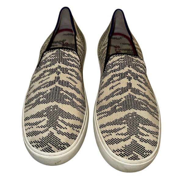 Rothy's Maritime Tiger Print Classic Slip-On Sneaker in Size 7 - Picture 9 of 9